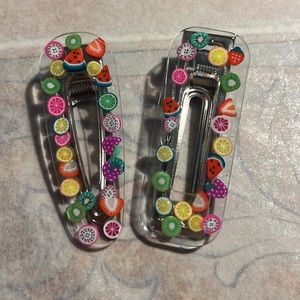 Fruity Resin Barrettes